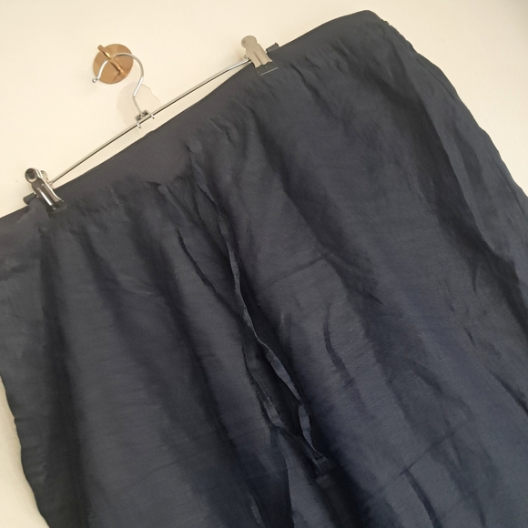 Ellen Tracy Blue Dress Pants with Adjustable Waist and Straight-Cut Legs - Picture 4 of 8